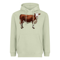 Matcha hereford cow Heavyweight Hoodie - LillyAllenDesigns