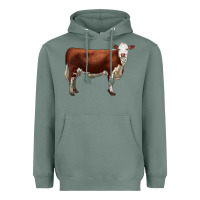 Sage hereford cow Heavyweight Hoodie - LillyAllenDesigns