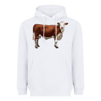 White hereford cow Heavyweight Hoodie - LillyAllenDesigns