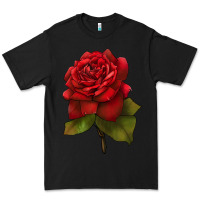 Black Oklahoma Rose Illustrations Premium Tee - LillyAllenDesigns