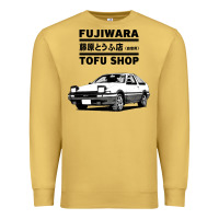 Antique Gold initial d fujiwara tofu shop ae86 manga Premium Sweatshirt - lanVoArt