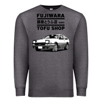 Charcoal Heather initial d fujiwara tofu shop ae86 manga Premium Sweatshirt - lanVoArt