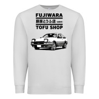 Dove Grey initial d fujiwara tofu shop ae86 manga Premium Sweatshirt - lanVoArt