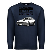 Navy initial d fujiwara tofu shop ae86 manga Premium Sweatshirt - lanVoArt