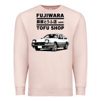 Pale Pink initial d fujiwara tofu shop ae86 manga Premium Sweatshirt - lanVoArt