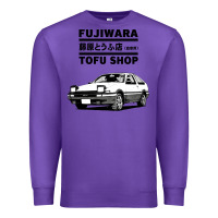 Purple initial d fujiwara tofu shop ae86 manga Premium Sweatshirt - lanVoArt