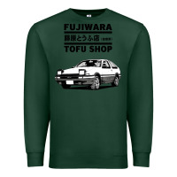 Sports Green initial d fujiwara tofu shop ae86 manga Premium Sweatshirt - lanVoArt