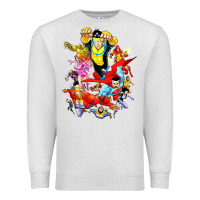 Oatmeal Heather invincible and friend hero art Premium Sweatshirt - lanVoArt