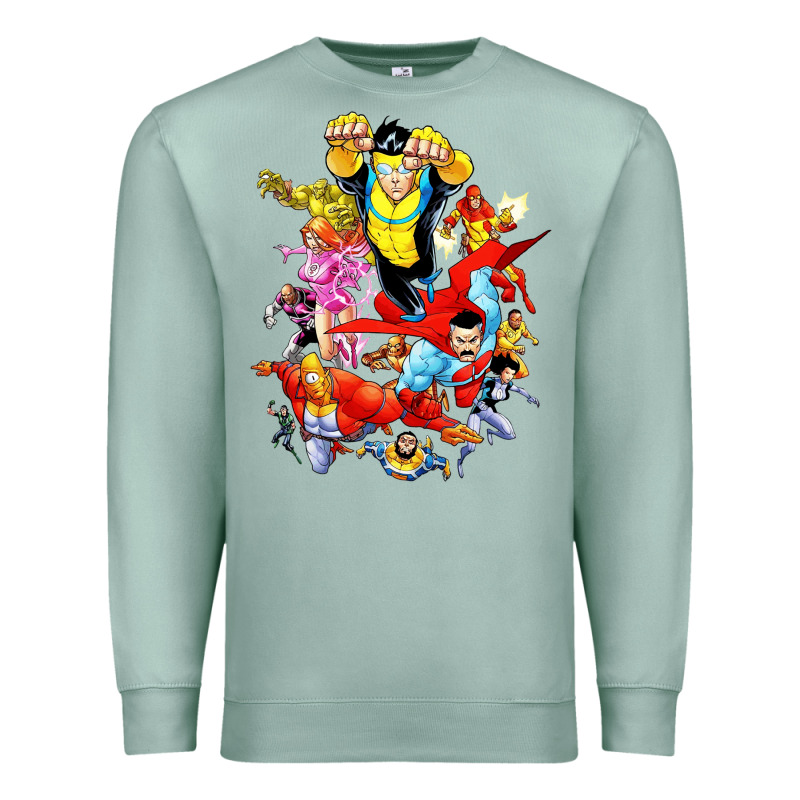 Invincible And Friend Hero Art Premium Sweatshirt by lanVoArt | Teevron