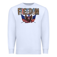White freedom Premium Sweatshirt - RacoonDesign