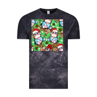 Cloud Black Christmas cute hippo sitting Vintage Tee - NancyCooperArtShop