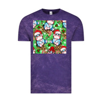 Cloud Purple Christmas cute hippo sitting Vintage Tee - NancyCooperArtShop