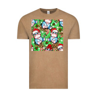 Vintage Coffee Christmas cute hippo sitting Vintage Tee - NancyCooperArtShop