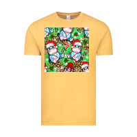 Vintage Mustard Christmas cute hippo sitting Vintage Tee - NancyCooperArtShop