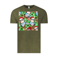 Christmas Cute Hippo Sitting Vintage Tee | Teevron