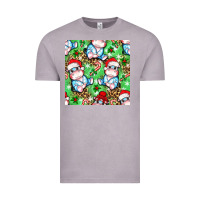 Vintage Zinc Christmas cute hippo sitting Vintage Tee - NancyCooperArtShop