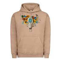 Pigment Burro boho bull skull Urban Hoodie - BarkalooDesign