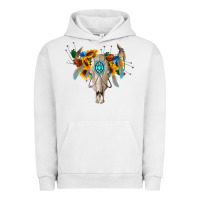 Pigment Lunar Rock boho bull skull Urban Hoodie - BarkalooDesign