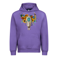 Tulip boho bull skull Urban Hoodie - BarkalooDesign