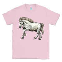 Bubblegum Pink percheron horse Classic Tee - LillyAllenDesigns