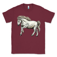Burgundy percheron horse Classic Tee - LillyAllenDesigns