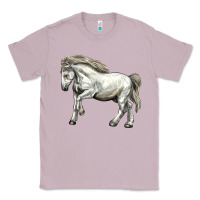 Lilac percheron horse Classic Tee - LillyAllenDesigns