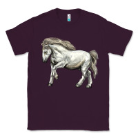 Plum percheron horse Classic Tee - LillyAllenDesigns