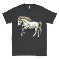 Smoke percheron horse Classic Tee - LillyAllenDesigns