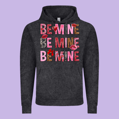 Be Mine Be Mine Be Mine Valentine's Day Vintage Hoodie Designed By Howdyjamesfarm
