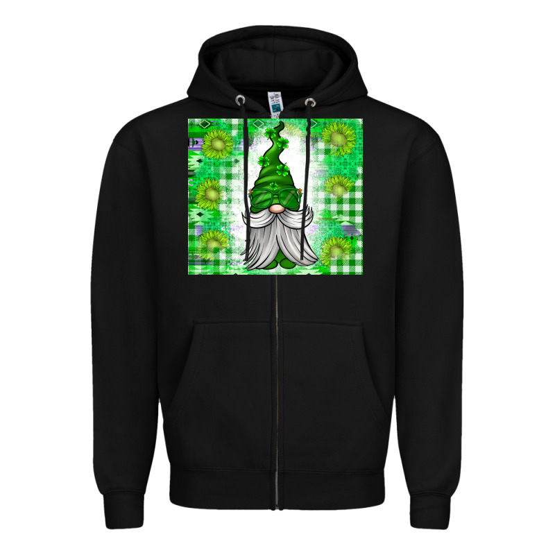 St. Patricks Day Gnome Zipper Hoodie by CowhideDigitalArt | Teevron
