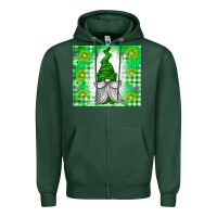 Sports Green St. Patricks Day Gnome Zipper Hoodie - CowhideDigitalArt