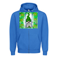 True Royal St. Patricks Day Gnome Zipper Hoodie - CowhideDigitalArt
