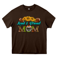 Chocolate Brown Western Loud And Proud Mom Heavy Core Tee - BundleAndBundleShop