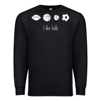 Black Funny Sports Balls Gag Gift Premium Sweatshirt - lanVoArt