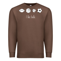 Chestnut Funny Sports Balls Gag Gift Premium Sweatshirt - lanVoArt