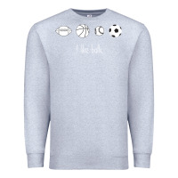 Heather Grey Funny Sports Balls Gag Gift Premium Sweatshirt - lanVoArt