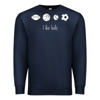 Navy Funny Sports Balls Gag Gift Premium Sweatshirt - lanVoArt