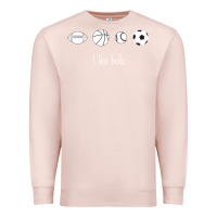 Pale Pink Funny Sports Balls Gag Gift Premium Sweatshirt - lanVoArt