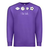 Purple Funny Sports Balls Gag Gift Premium Sweatshirt - lanVoArt