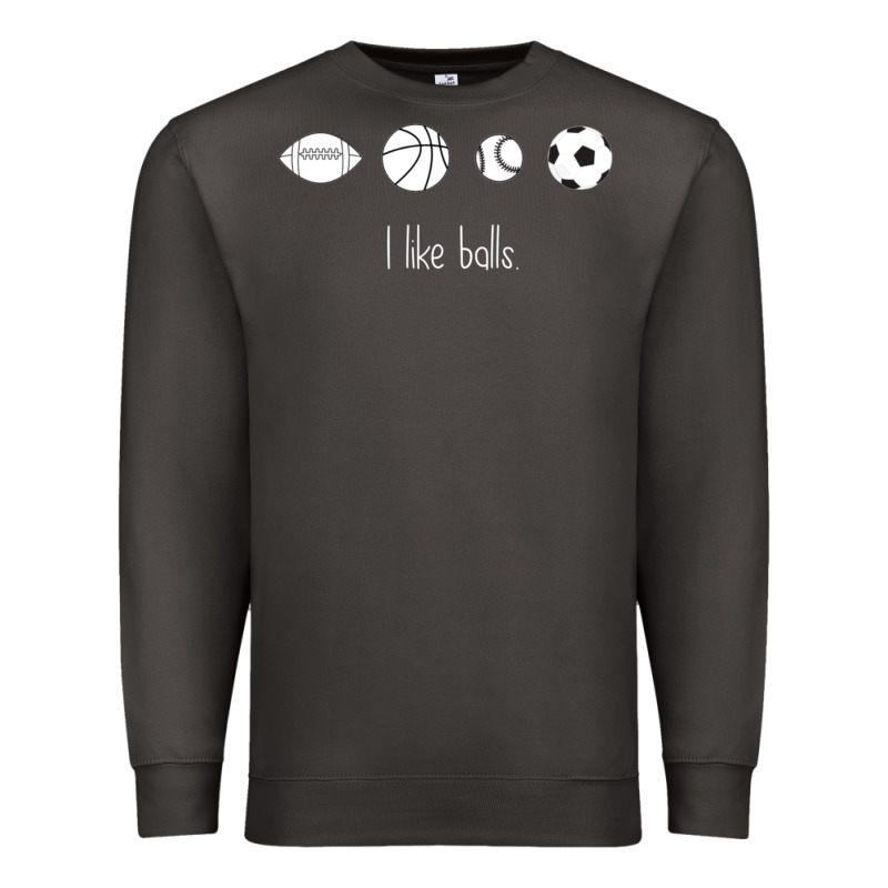Funny Sports Balls Gag Gift Premium Sweatshirt by lanVoArt | Teevron