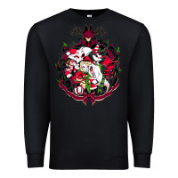 Black hazbin hotel christmas Premium Sweatshirt - lanVoArt