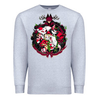 Heather Grey hazbin hotel christmas Premium Sweatshirt - lanVoArt