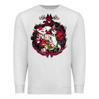 Oatmeal Heather hazbin hotel christmas Premium Sweatshirt - lanVoArt
