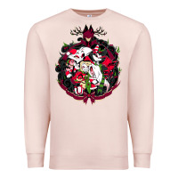 Pale Pink hazbin hotel christmas Premium Sweatshirt - lanVoArt