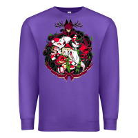 Purple hazbin hotel christmas Premium Sweatshirt - lanVoArt