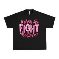 Black pray fight believe breast cancer Urban Heavy Tee - texasbilliewilder