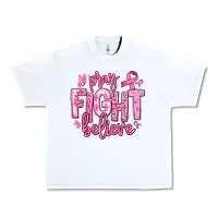 White pray fight believe breast cancer Urban Heavy Tee - texasbilliewilder