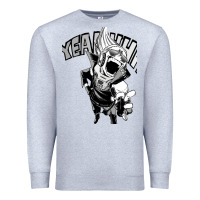 Heather Grey present mic screaming Premium Sweatshirt - lanVoArt