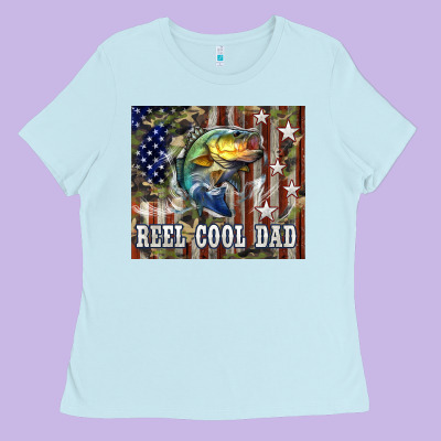 4th Of July Western Reel Cool Dad Bass Ladies Tee Designed By Lillyallendesigns