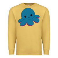 Antique Gold angry blue moody reversible octopus Premium Sweatshirt - lanVoArt